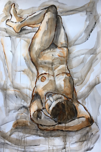 Models Nude in aquarel, acrylic and charcoal
