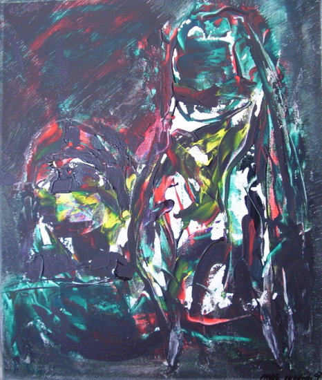 Jockey with Horse op z,n kop.