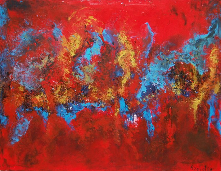 Fantasie in Rood en Blauw