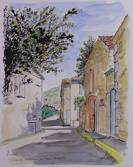 straatje naar de camping