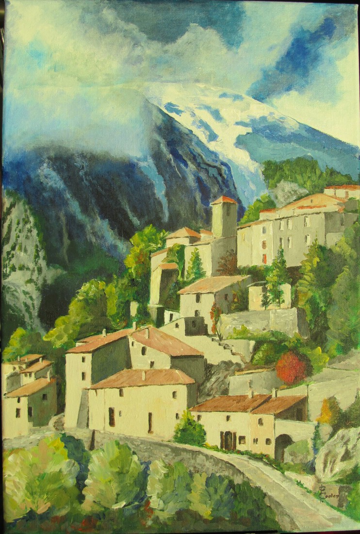 dorp bij Mont Ventoux