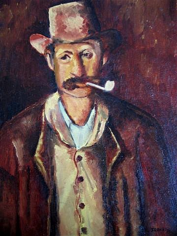 Man met pijp (copy Cézanne)