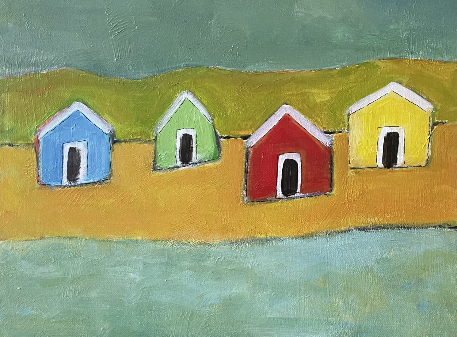 Strandhuisjes (slecht weer op komst)