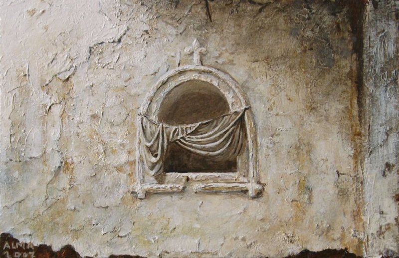 Nis met Gedrapeerde Doek