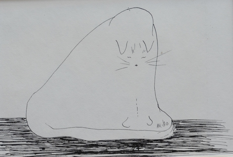 Poes ziet waarschijnlijk spinnetje