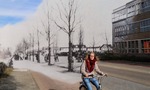 Zwolle tijdens de oorlog en Zwolle nu. Foto's van het Historisch Centum Overijssel uit de archieven van de tweede wereldoorlog in combinatie met foto's genomen vanaf de zelfde plek bijna 70 jaar later.