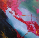 Kleine vierkante doekjes met veel kleuren expressie en soms een link naar mooie teksten. Prachtig met een aantal bij elkaar en op verschillende manieren te combineren, maar ook solo staan ze erg mooi. En door het kleinere formaat makkelijker een plekje te vinden waar het past.