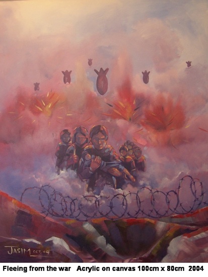 Fleeing from a war