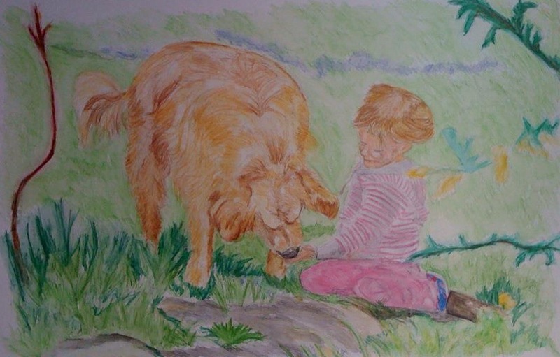 Portret meisje met hond