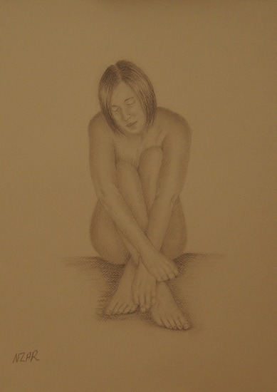 Study sitting Nude