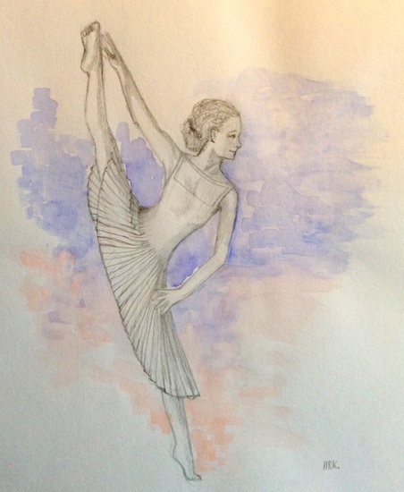 Danseres op blote voeten