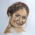 Ik werk graag met aquarel. In de meeste gevallen combineer ik dit met potlood en of fineliner. Soms begin ik met aquarel en soms met potlood of fineliner. Ook combineer ik wel eens alle drie de materialen.