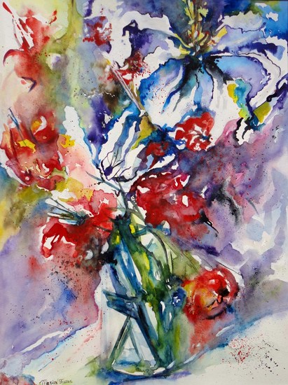 Bloemen boeket in vaas