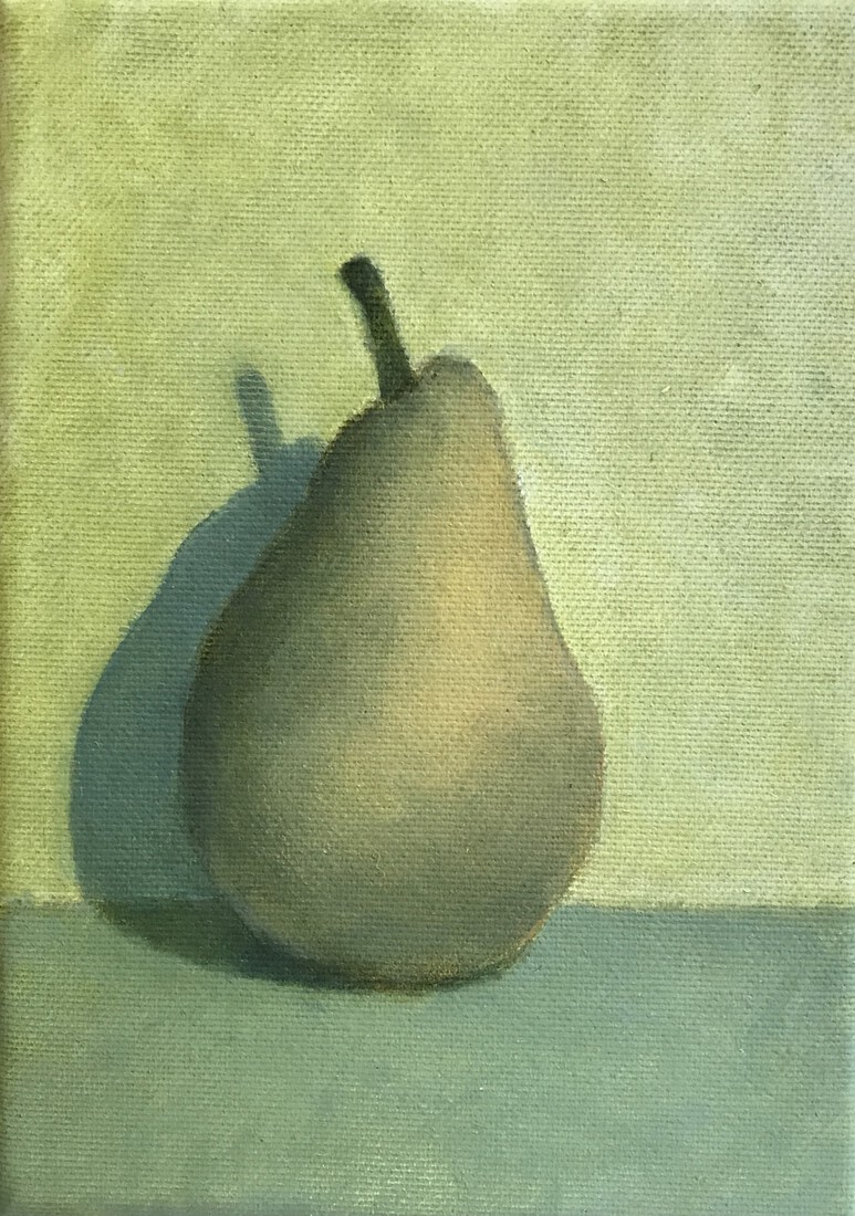 peer op groene achtergrond