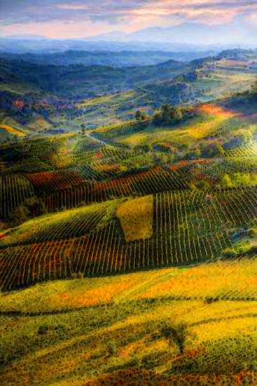 Landschap-Olieverfschilderij op doek