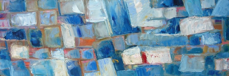 Abstracte blauwe vlakken MARQUA601 € 149