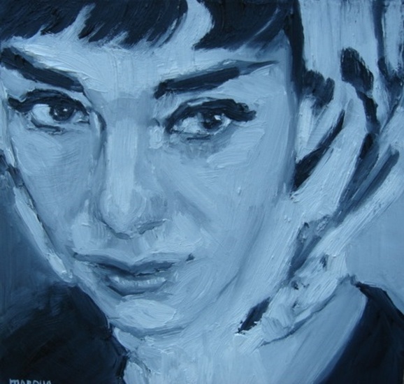 Audrey Hepburn met hoofddoek MARQUA230 €89