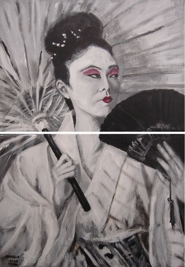 Geisha zwart wit MARQUA556 € 595