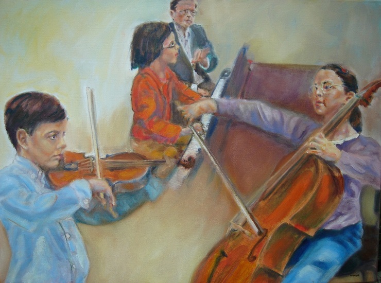 Muzikaal gezin in opdracht geschilderd (nr.5)