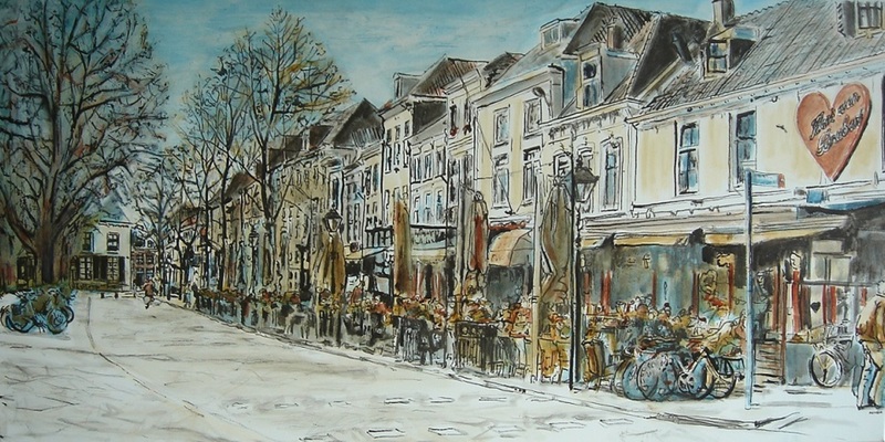 MARQUA118 Parade, bomen, café's en terrassen 's-Hertogenbosch