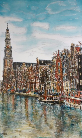 Prinsengracht met de Westertoren MARQUA1300 € 995