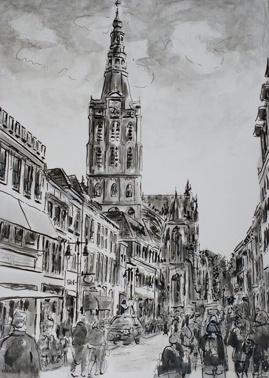 Sint Jan vanuit de Kerkstraat MARQUA169