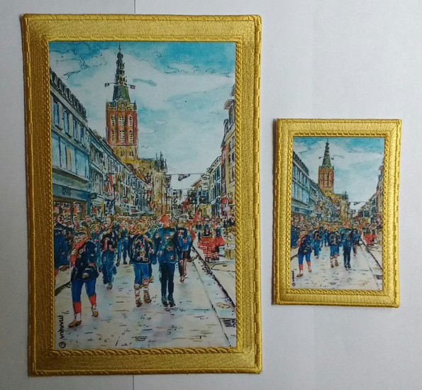 Carnavalsembleem Kerkstraat Oeteldonk 23x15 cm. € 22,95 incl. verzendkosten