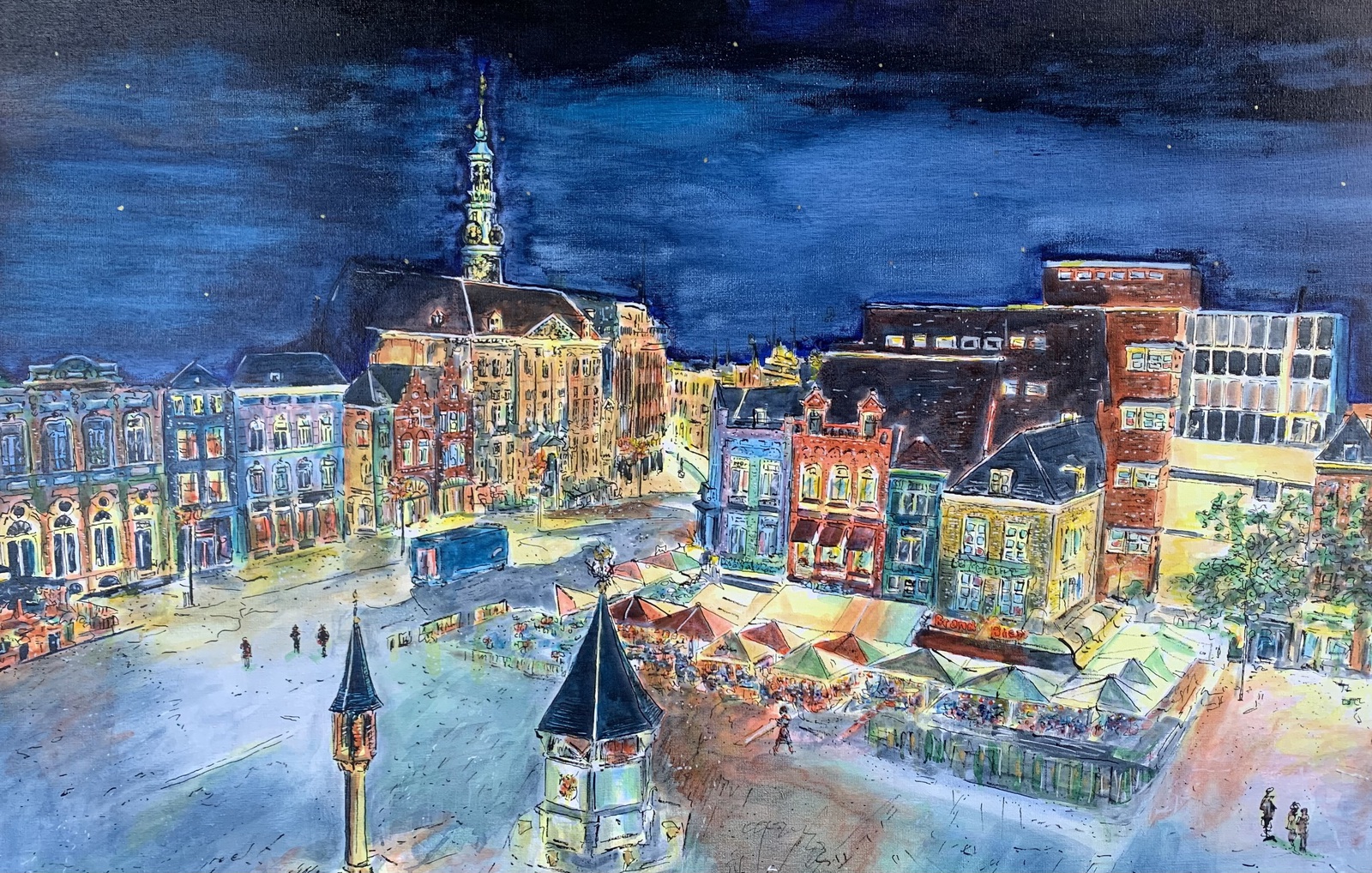 Bossche markt by night MARQUA307 € 1395