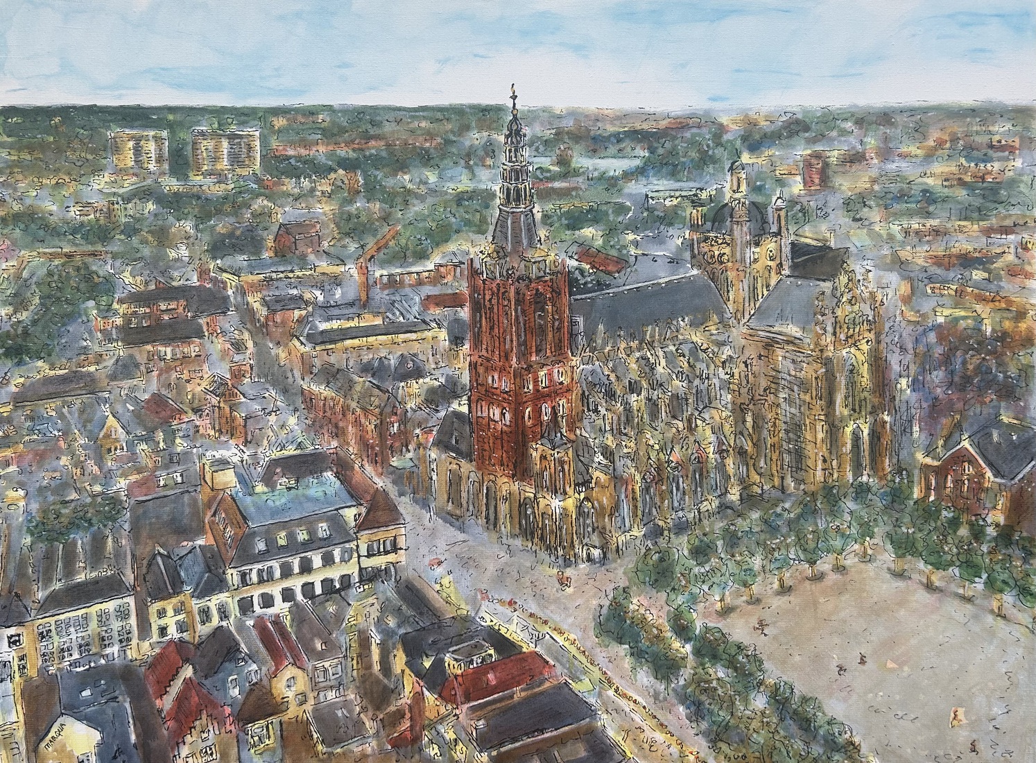 Sint Jan en Parade van bovenaf, MARQUA308 € 1095