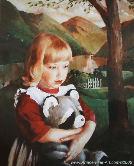 Klein meisje met beer