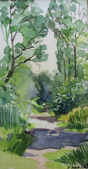 Paadje door het groen