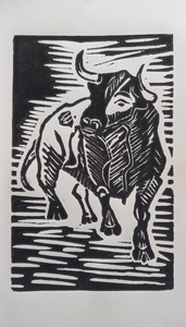 In voorbereiding op mijn beelden maak ik schetsen van het beoogde onderwerp. Schetsen die ik soms weer verder uitwerk in een kleimodel en of grafisch werk. Veelal lino's.
Soms ook maak ik grafisch werk niet als voorbereiding op een beeld, maar autonoom. 