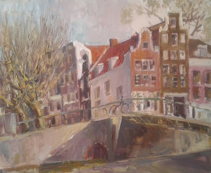 Sunny day at Brouwersgracht in Amsterdam