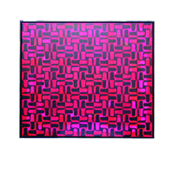 Compositie 1 in zwart / rood