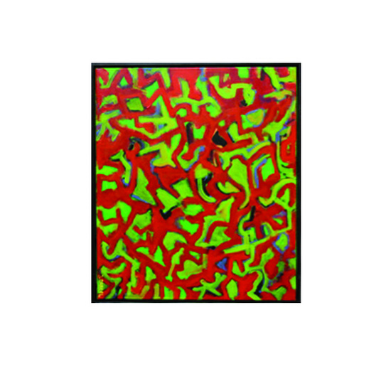 Compositie rood en groen