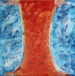 Een serie gebaseerd op: Axis Mundi; Wereldas. Het is een serie van 5 werken in zijn geheel, beginnend bij 2 t/m 5 en dan 1, dit om het cyclische karakter te benadrukken en om terugkeer tot de oorsprong, uit te drukken. 1 & 2 zijn abstracte figuren, 3,4 en 5 zijn een zuil, kelk en een poort.