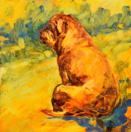 Franse Bordeaux Dog schilderij