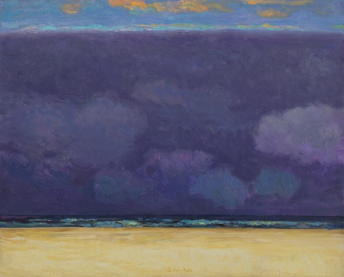 Thunderclouds above the sea