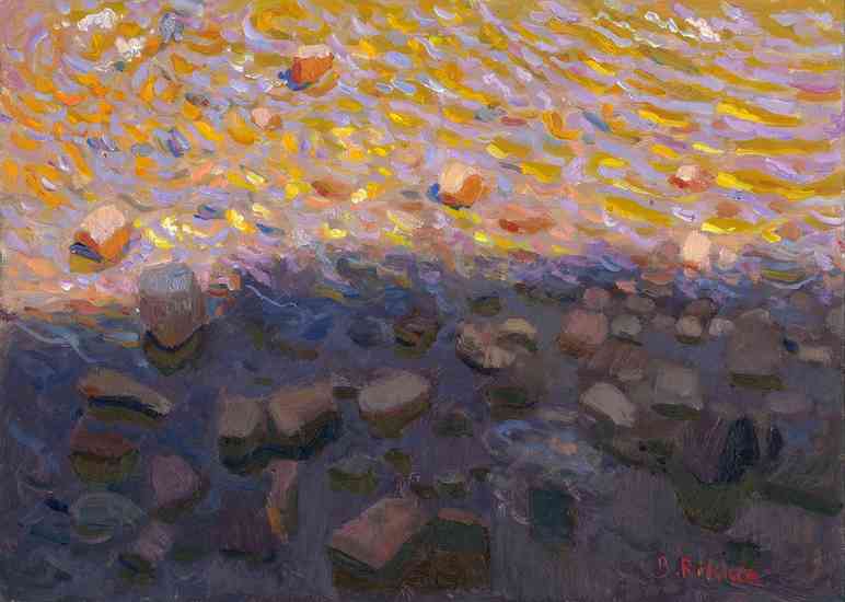 The river Yonne at the shade