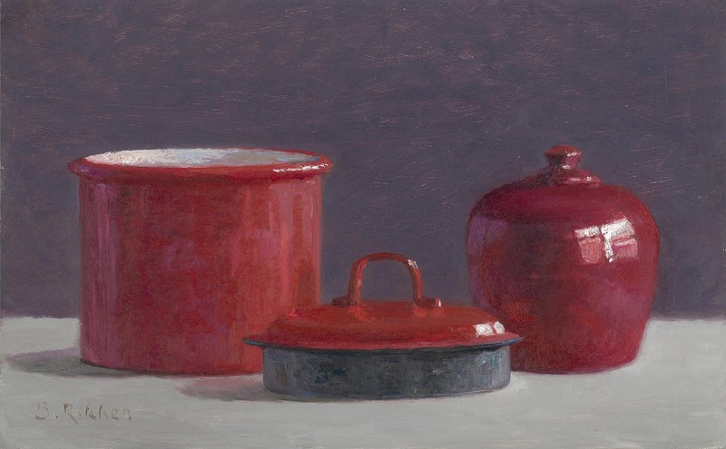 Still life with red bowles