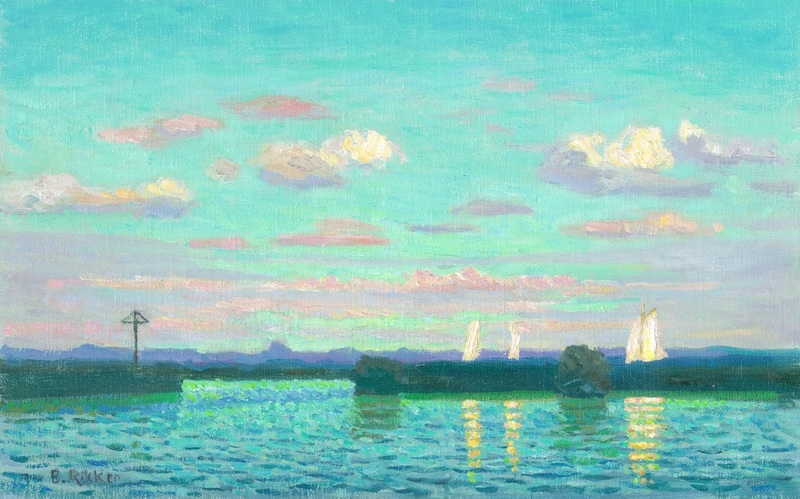 Eveningsky at the river Maas