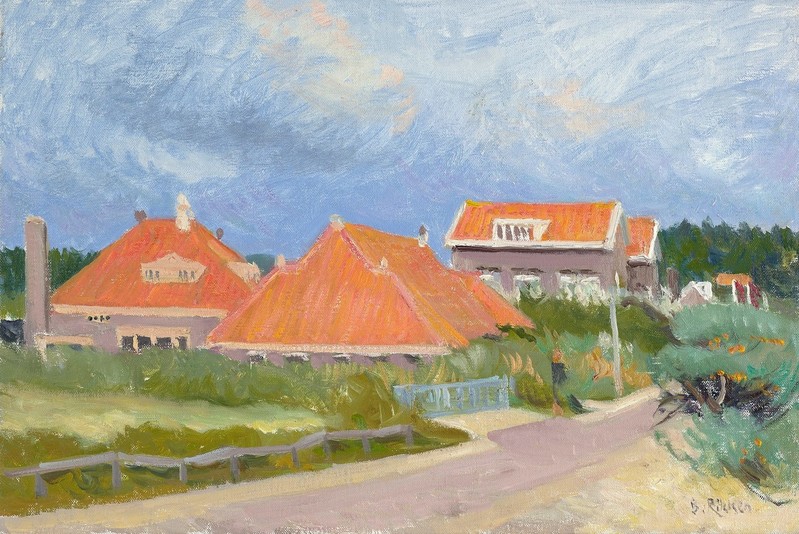 Zicht op de Duitse Kolonie en Zeehuis  bij Bergen aan Zee