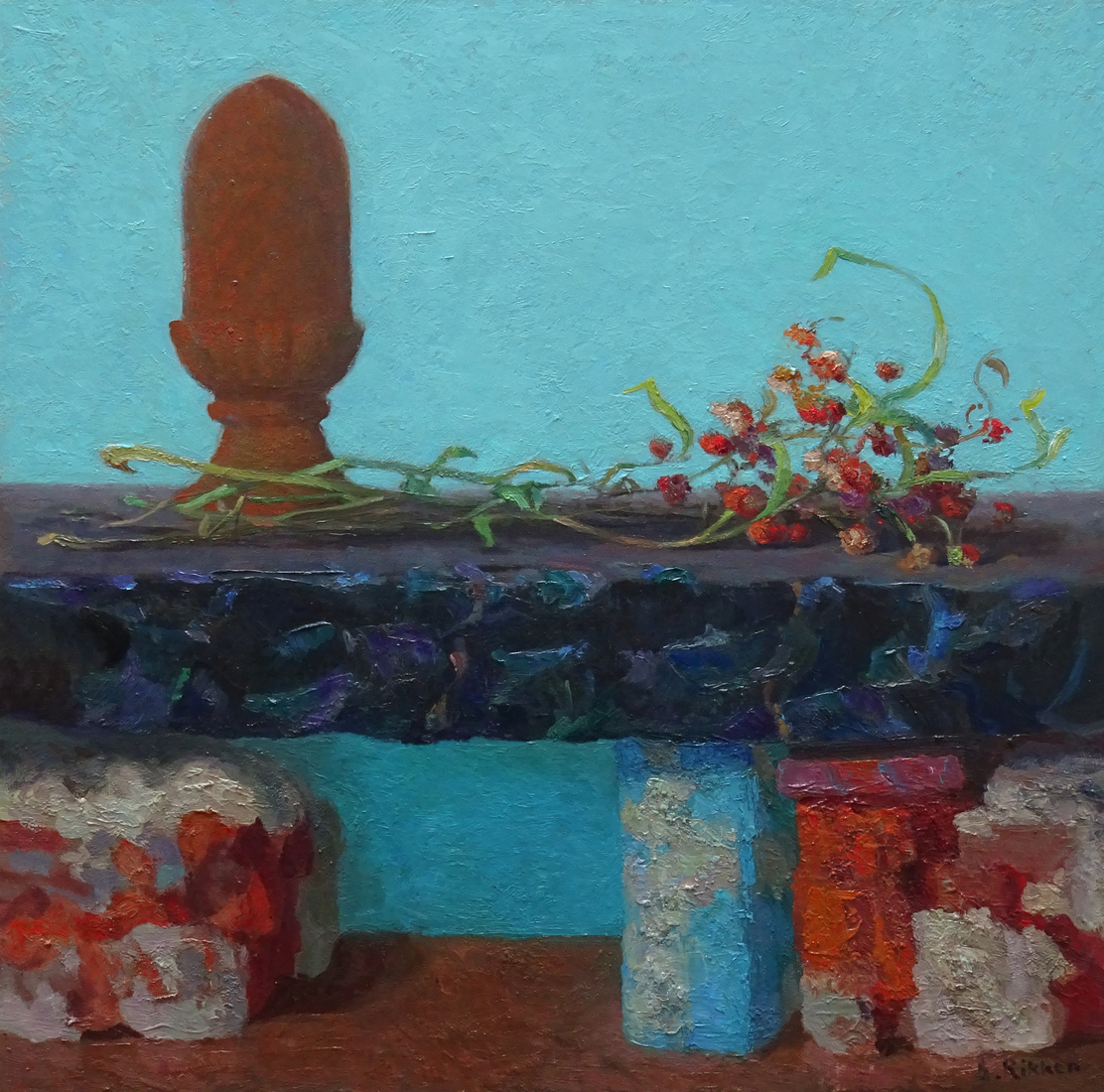 Stilleven met droogbloemen