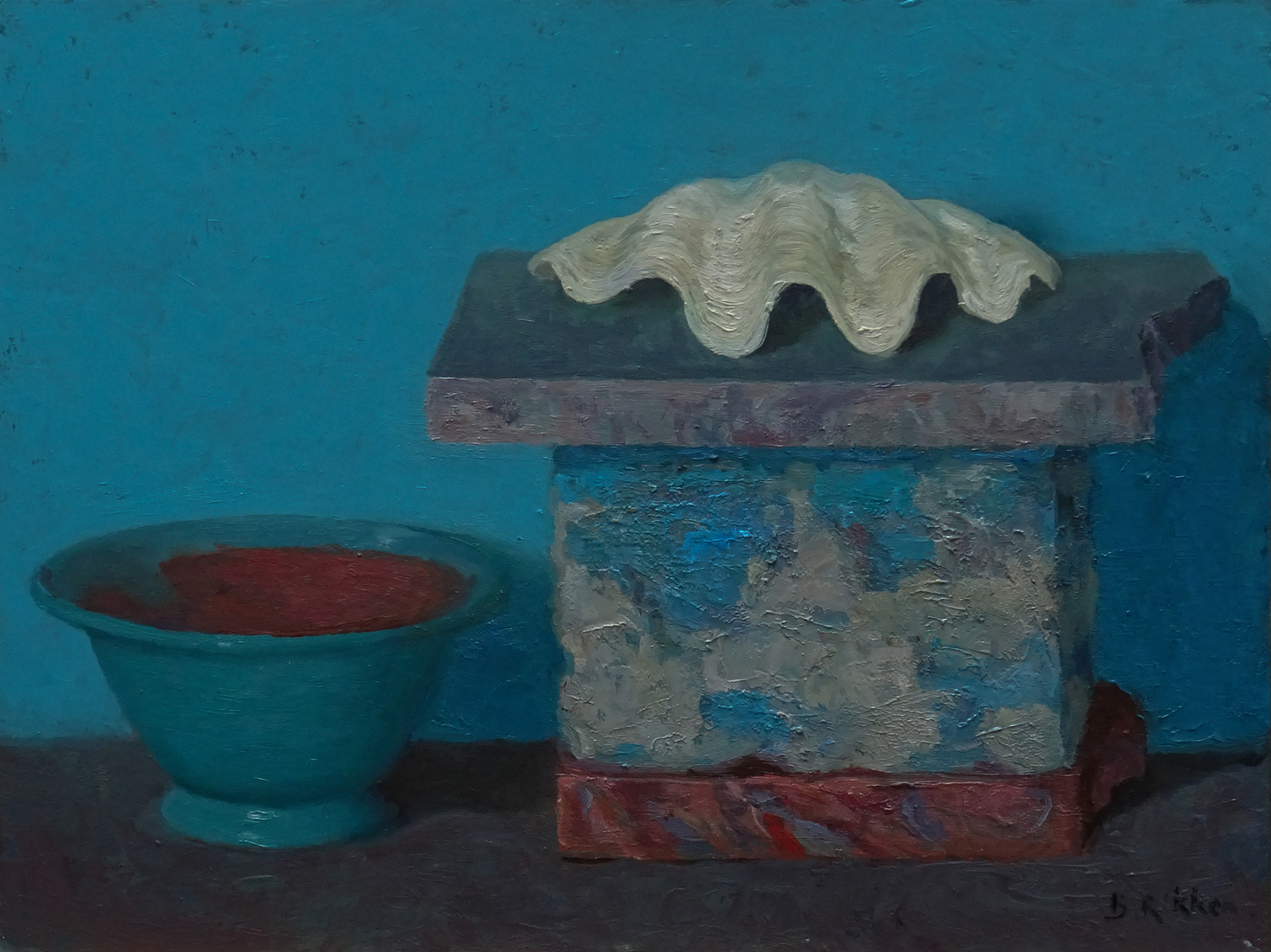 Stilleven met doopvontschelp, klein