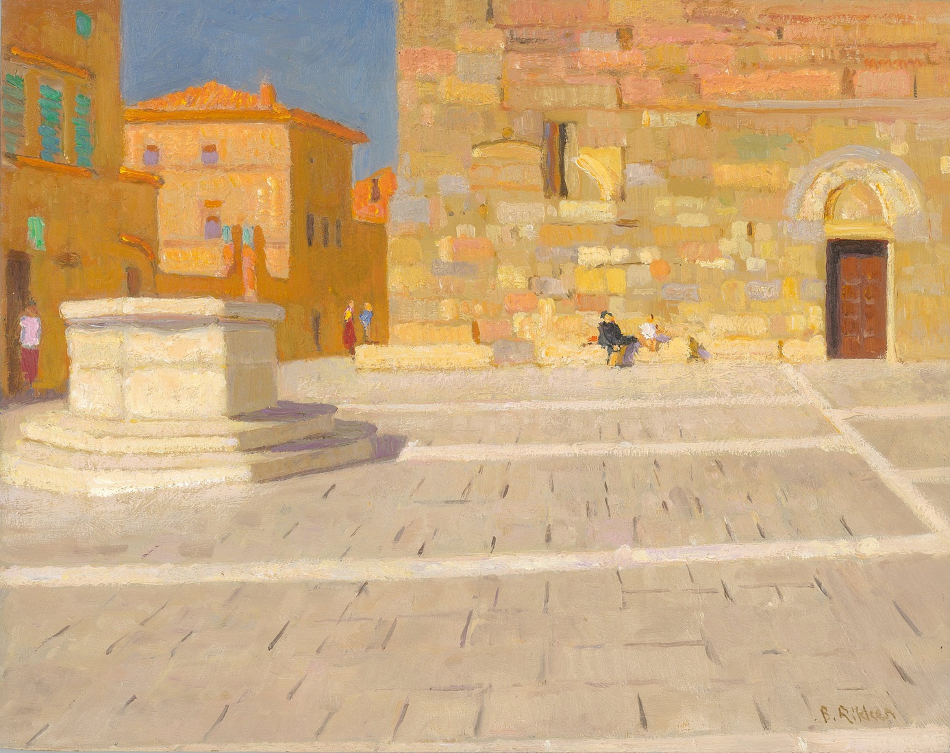 Casole, het kerkplein na 16.00