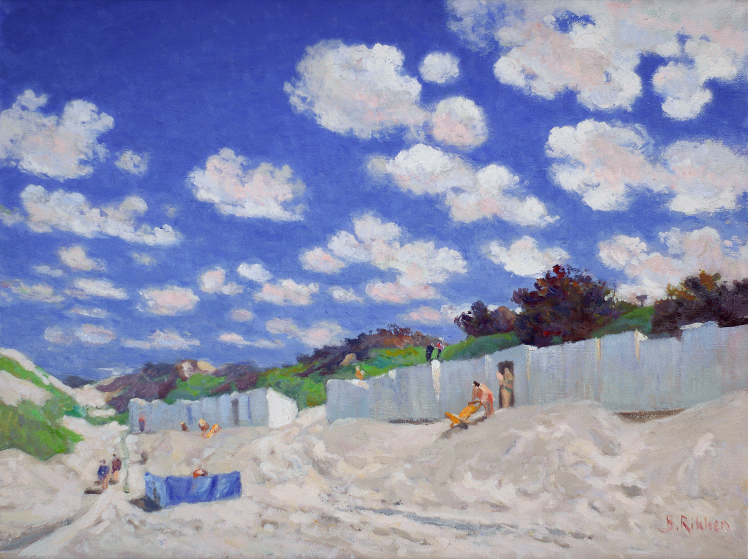 Strand Breezand ( Z ) met zomerse wolkenlucht