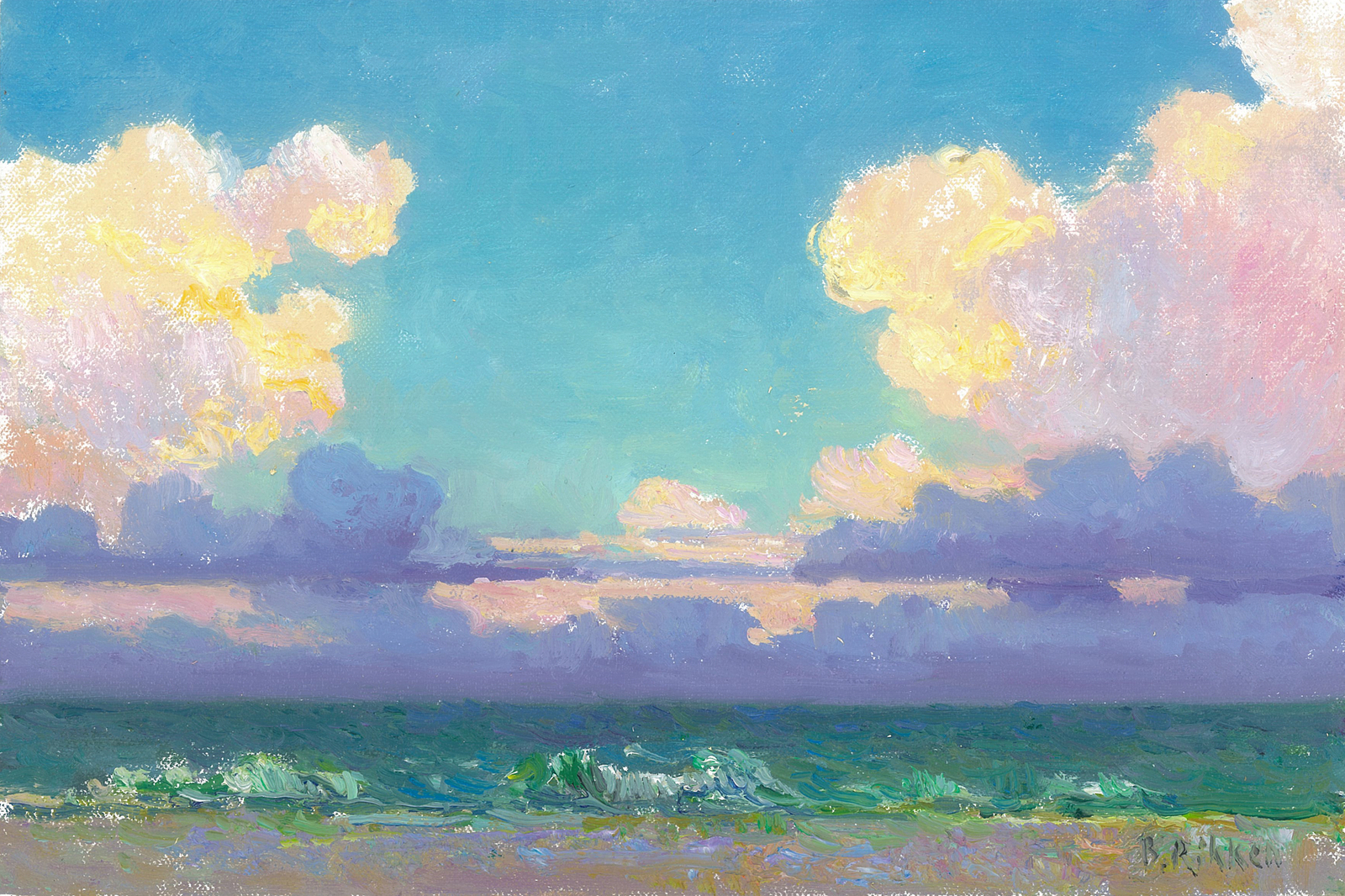 Stormy clouds above the sea