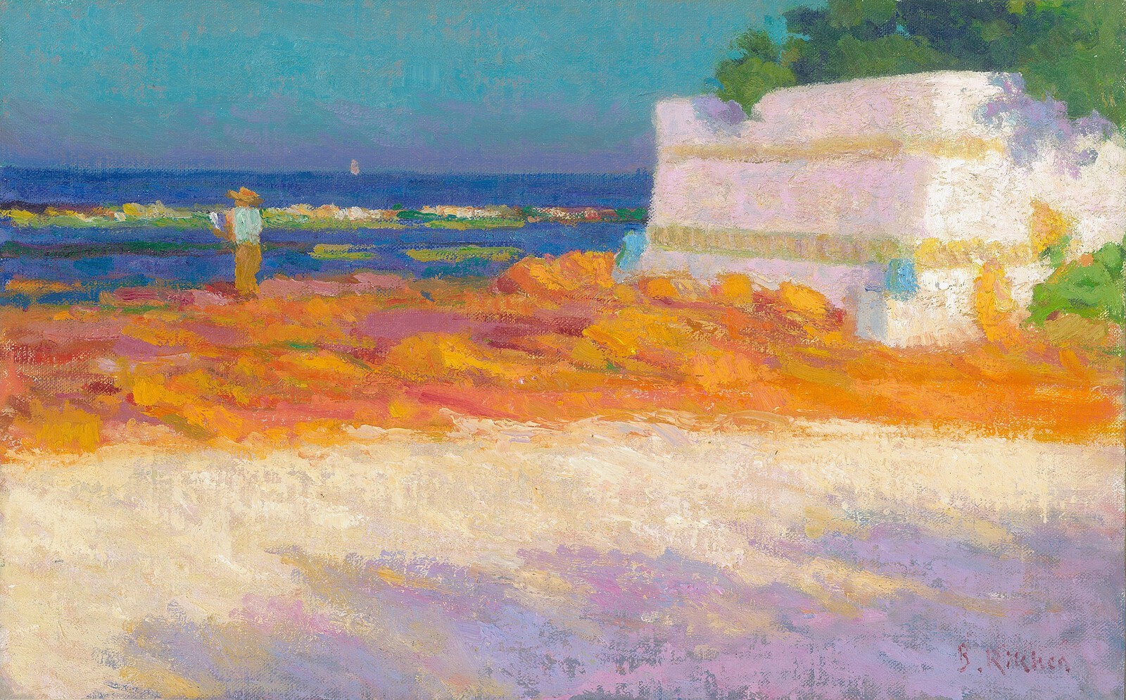 Avond les Rotes met schilder