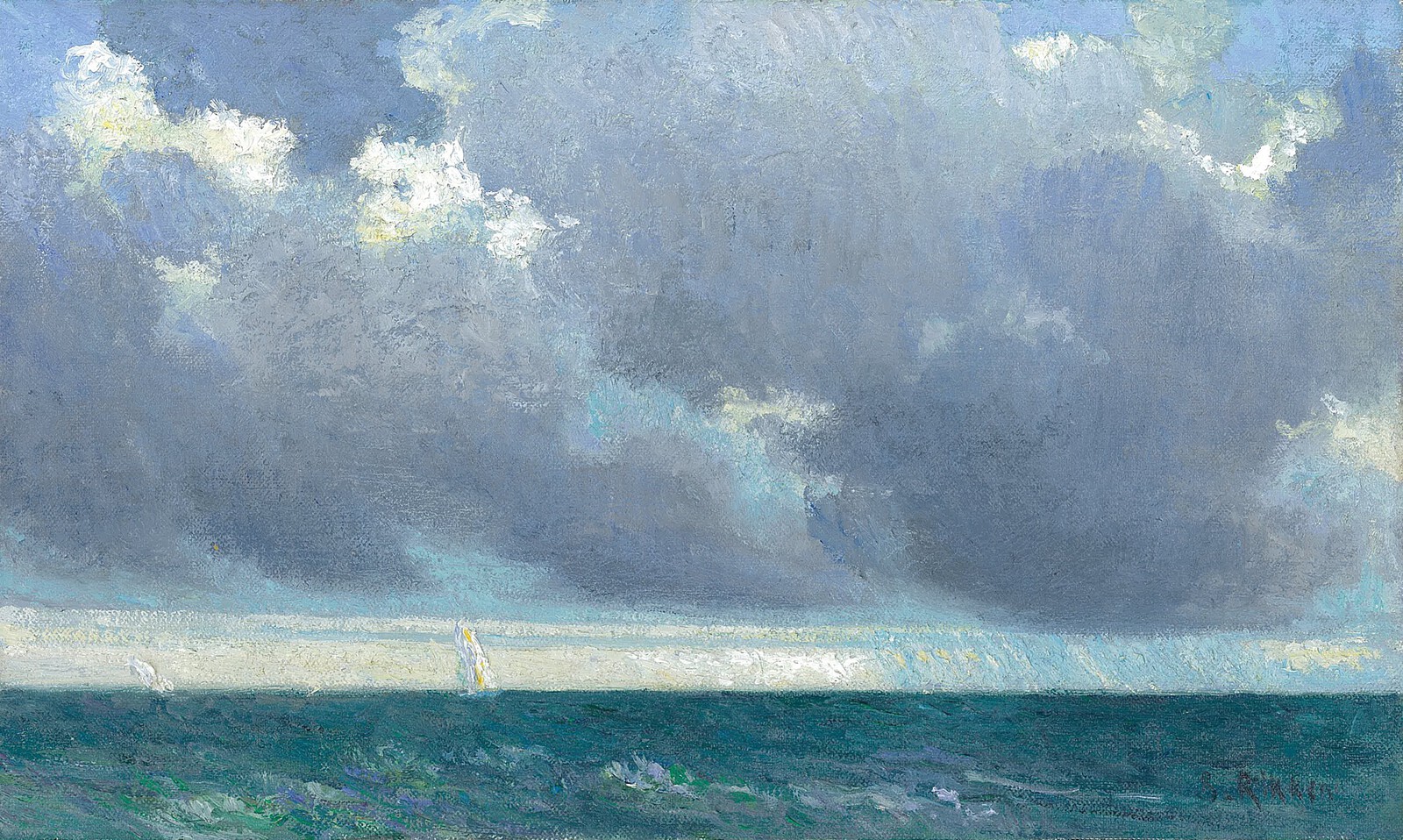 Wolkenlucht boven het Wad