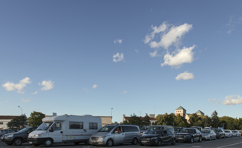 Turku, Finland: Wachten op de veerboot naar Stockholm